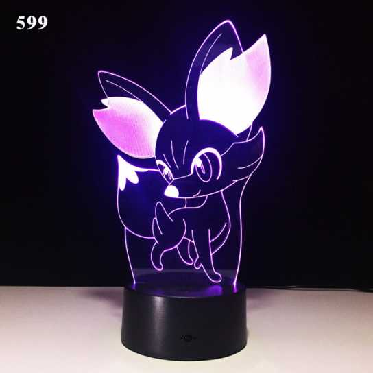 爆款妖精3d小夜灯led人体感应灯创意电子礼品usb触摸变色灯