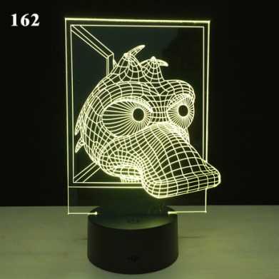 爆款妖精3d小夜灯led人体感应灯创意电子礼品usb触摸变色灯