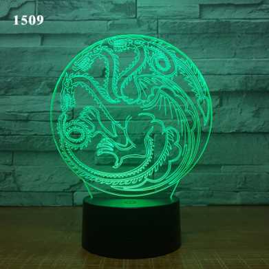 爆款妖精3d小夜灯led人体感应灯创意电子礼品usb触摸变色灯