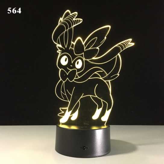 爆款妖精3d小夜灯led人体感应灯创意电子礼品usb触摸变色灯