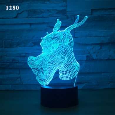 爆款妖精3d小夜灯led人体感应灯创意电子礼品usb触摸变色灯