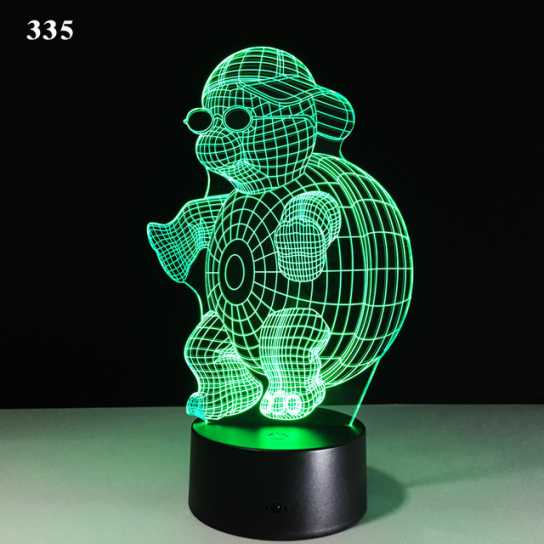 爆款妖精3d小夜灯led人体感应灯创意电子礼品usb触摸变色灯