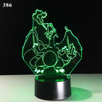 爆款妖精3d小夜灯led人体感应灯创意电子礼品usb触摸变色灯