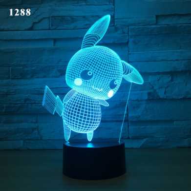 爆款妖精3d小夜灯led人体感应灯创意电子礼品usb触摸变色灯