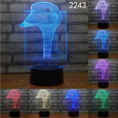 爆款妖精3d小夜灯led人体感应灯创意电子礼品usb触摸变色灯