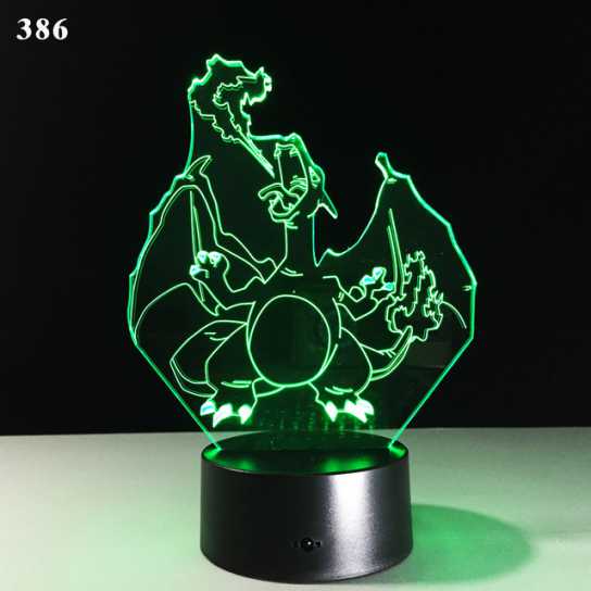 爆款妖精3d小夜灯led人体感应灯创意电子礼品usb触摸变色灯