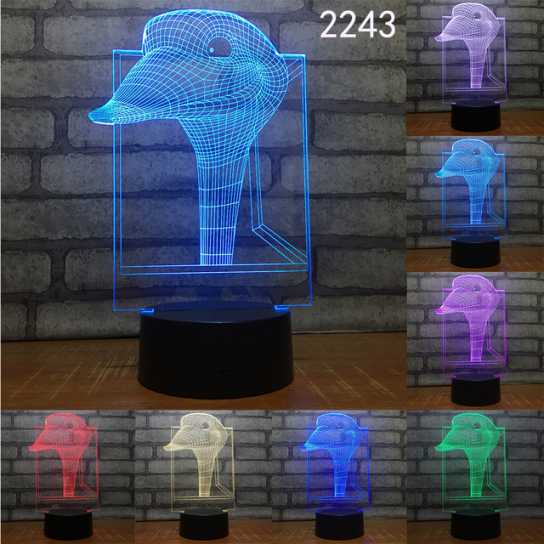 爆款妖精3d小夜灯led人体感应灯创意电子礼品usb触摸变色灯