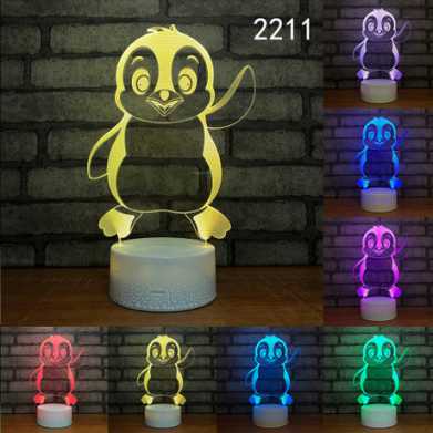 爆款妖精3d小夜灯led人体感应灯创意电子礼品usb触摸变色灯