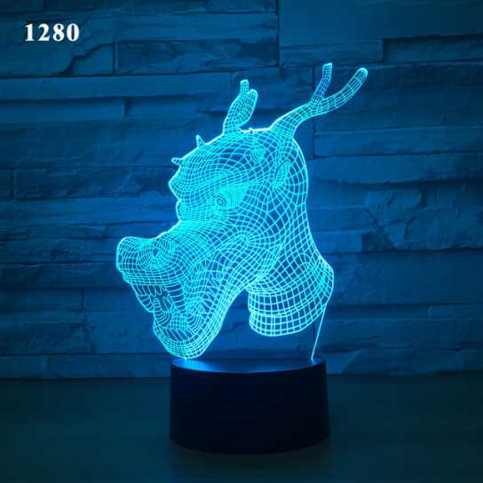 爆款妖精3d小夜灯led人体感应灯创意电子礼品usb触摸变色灯