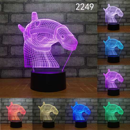 爆款妖精3d小夜灯led人体感应灯创意电子礼品usb触摸变色灯