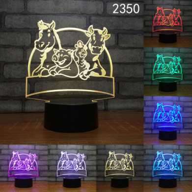 爆款妖精3d小夜灯led人体感应灯创意电子礼品usb触摸变色灯