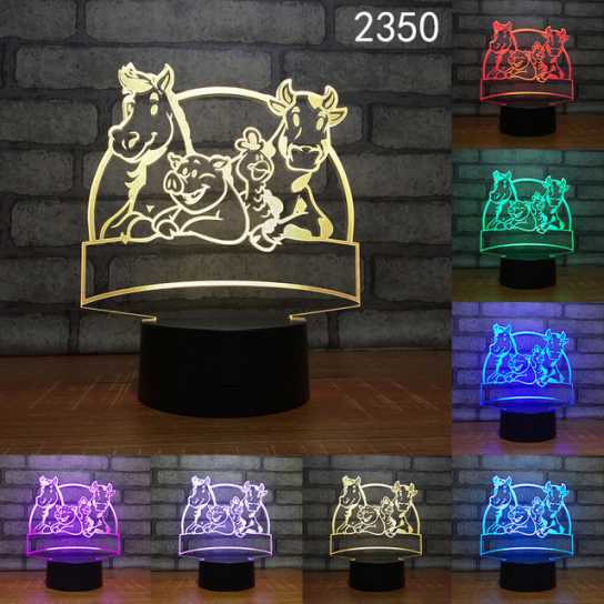 爆款妖精3d小夜灯led人体感应灯创意电子礼品usb触摸变色灯