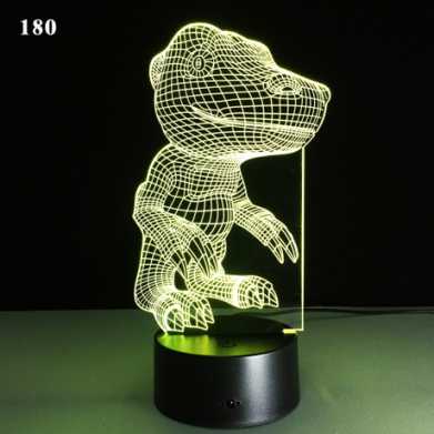 爆款妖精3d小夜灯led人体感应灯创意电子礼品usb触摸变色灯