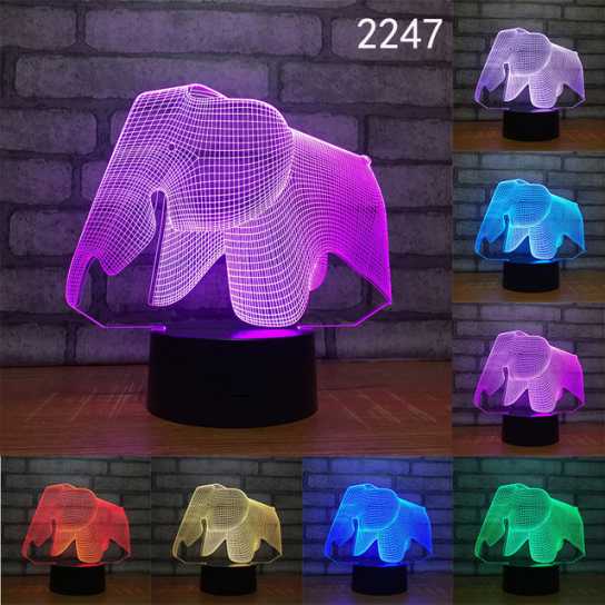 爆款妖精3d小夜灯led人体感应灯创意电子礼品usb触摸变色灯