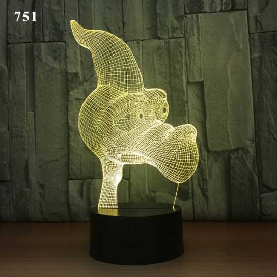 爆款妖精3d小夜灯led人体感应灯创意电子礼品usb触摸变色灯