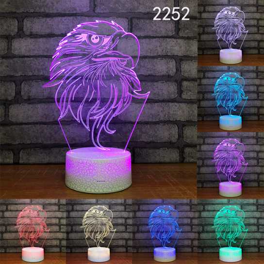爆款妖精3d小夜灯led人体感应灯创意电子礼品usb触摸变色灯