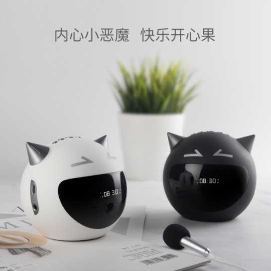 蓝朗M8恶魔时钟蓝牙音箱新款多功能闹钟创意小音响私模电子礼品