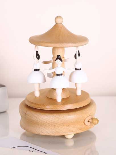 音乐盒八音盒 木质旋转木马 创意工艺礼品 圣诞儿童情人生日礼物