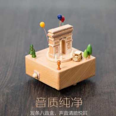 音乐盒八音盒 木质旋转木马 创意工艺礼品 圣诞儿童情人生日礼物