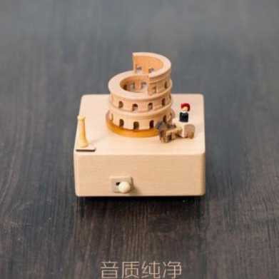 音乐盒八音盒 木质旋转木马 创意工艺礼品 圣诞儿童情人生日礼物